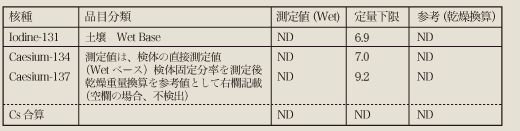 分析結果表